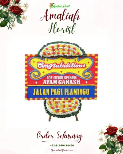 Bunga Papan Congratulation di Ladang Bambu